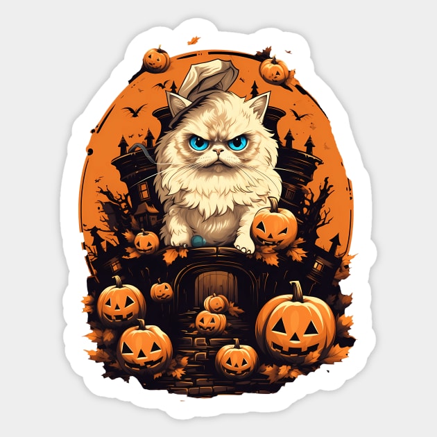 Persian Cat Cat Halloween, Cat Lover Sticker by dukito